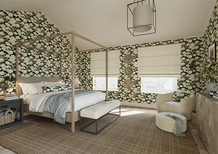 Scallop and Bud, Cashmere - Twist&Fit Roman Blind - Image 6